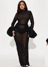 Fashion Nova Sheer Maxi Dress