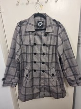 Fashion Nova Grey Plaid Trench