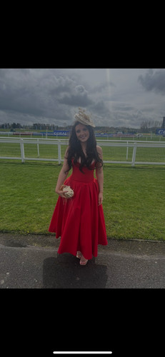 Red maxi dress - dress, 8-10