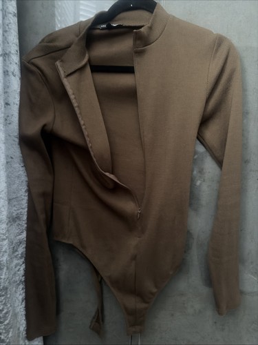 Brown fashion nova body suit - fashion,