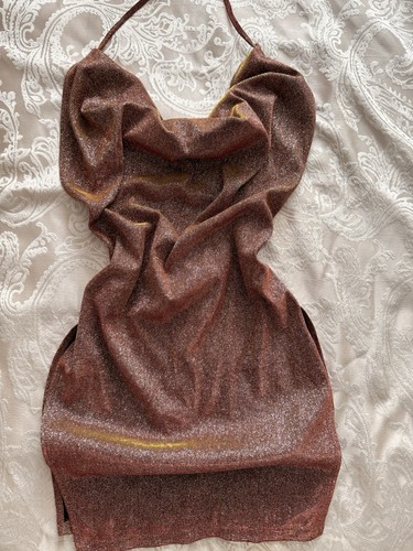 Rust coloured mini dress - coloured,