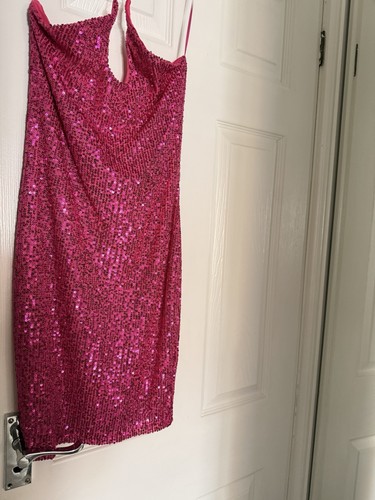 Body con sequin pink dress - body,